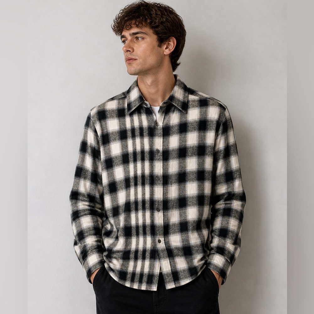 Central Park Men’s Flannel Shirt sz L Plaid Cotton NEW #H935